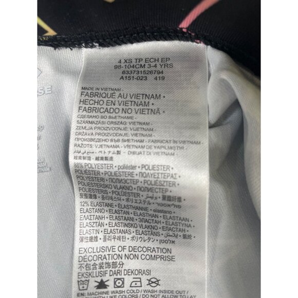 Converse Leggings Kids Size 4 XS 3-4 Years Logo Black Rainbow Stars - Picture 6 of 8